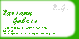 mariann gabris business card